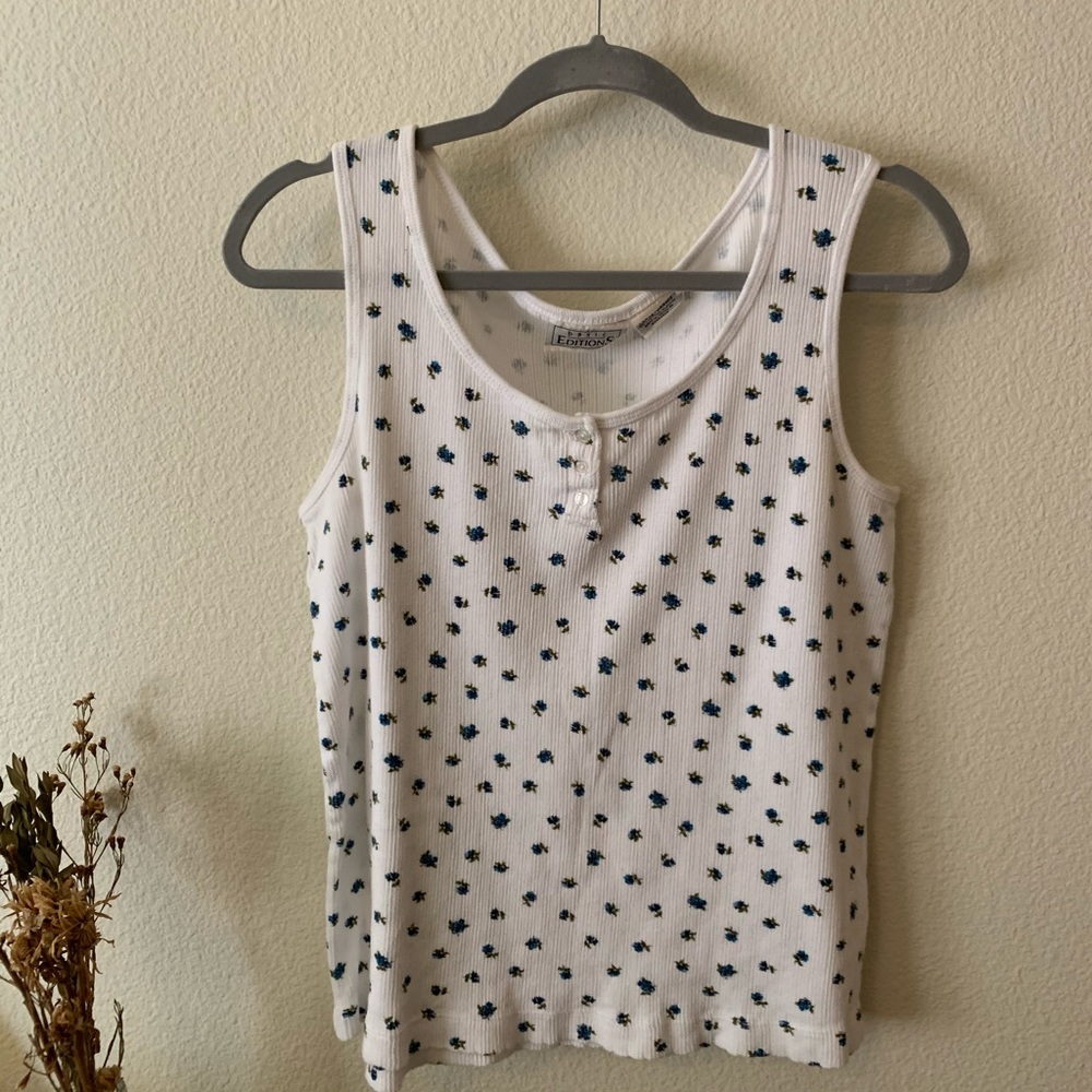 vintage floral tank top